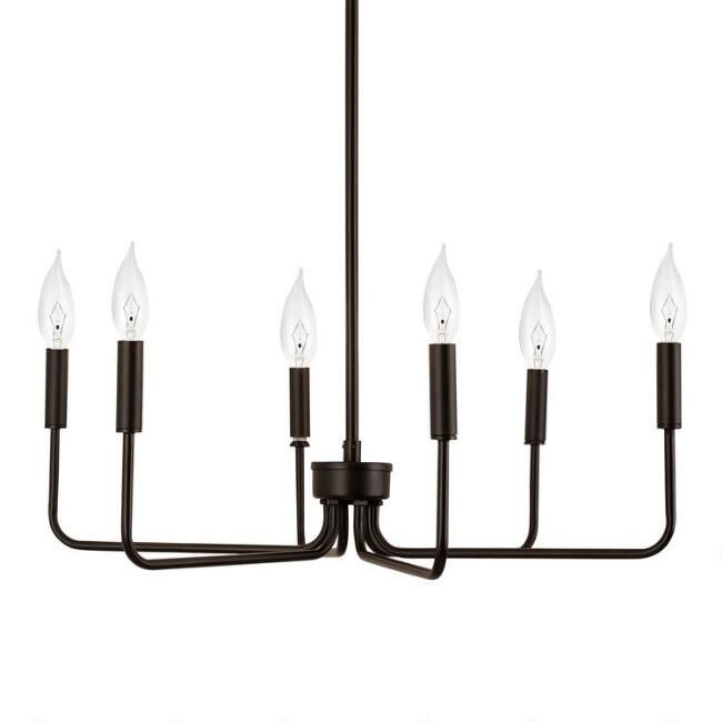 Minimalist Metal 6 Bulb Chandelier | World Market