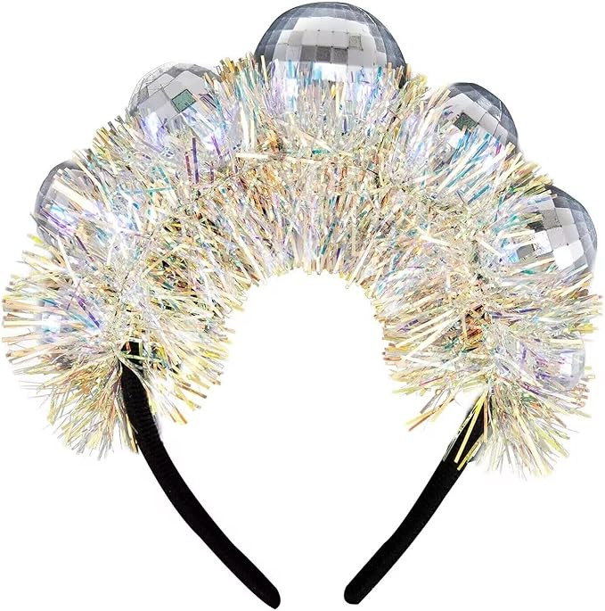 Disco Ball Headband for Women Vintage Disco Headband for Women Birthday Party 2026 New Years Eve ... | Amazon (US)
