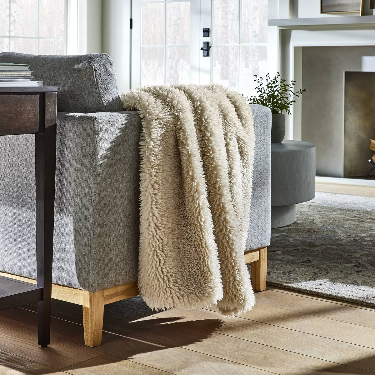 Faux Fur Plush Reverse Throw Blanket - Threshold™ designed with Studio McGee | Target