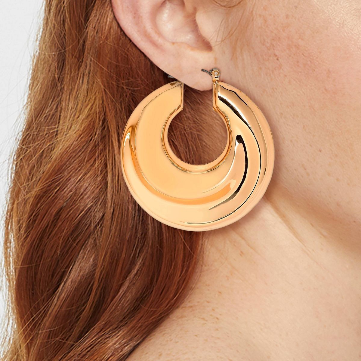 Swirled Puffy Hoop Earrings - Wild Fable™ Gold | Target