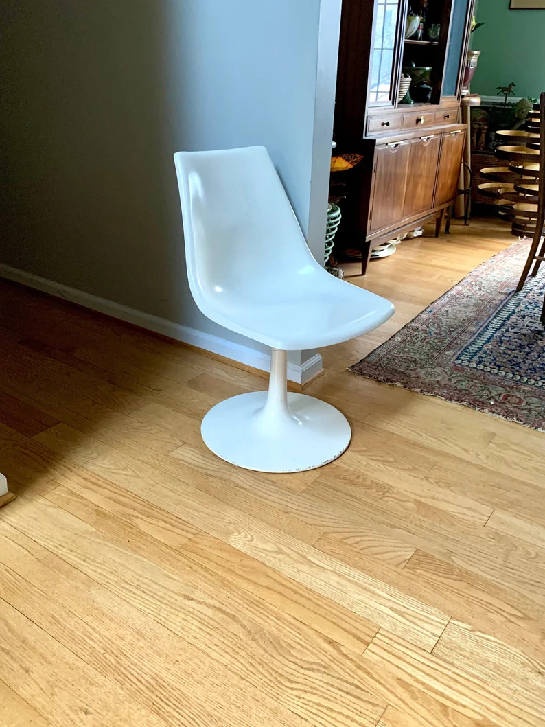 Vintage White Tulip Chair MCM White Tulip Chair Mid Century Modern Tulip Swivel Chair Many More A... | Etsy (UK)