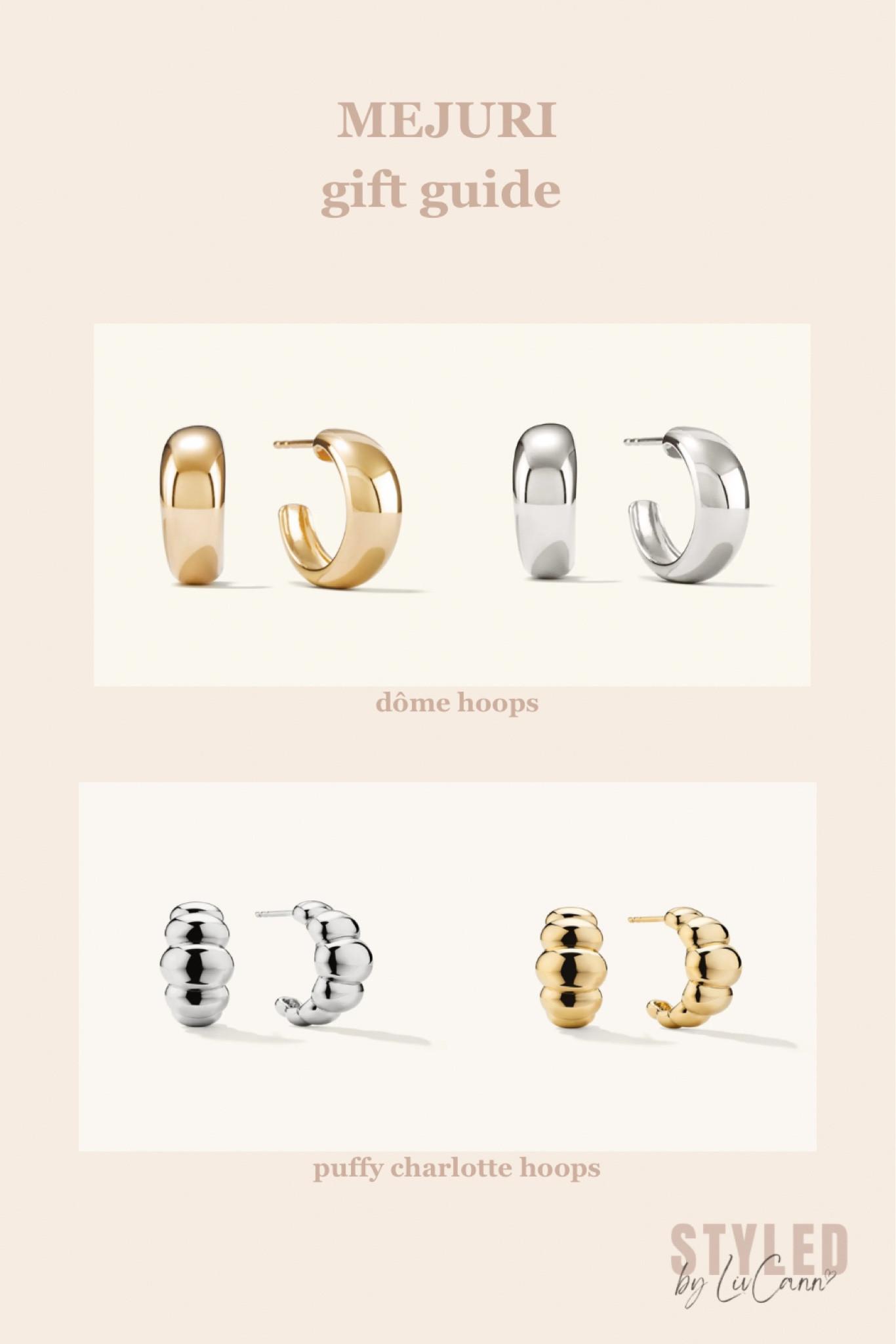 Mejuri earrings gift guide. I love gifting hoops! These are perfect for any season 🎄🍁


#LTKGiftGuide #LTKCyberWeek #LTKHoliday