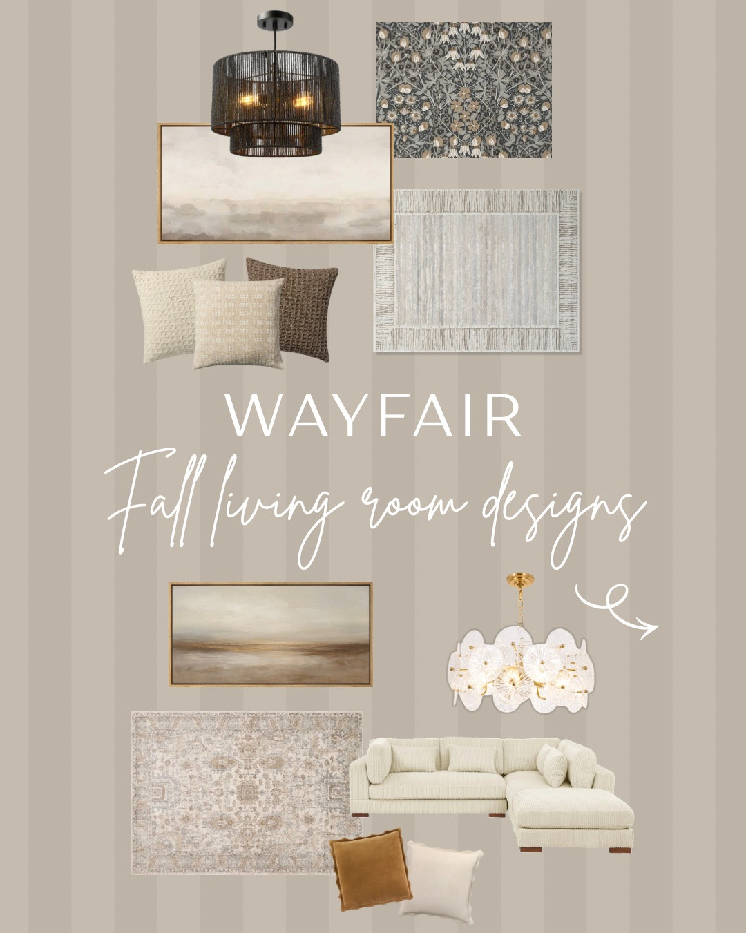 #ad Fall living room design ideas from @Wayfair ✨ Shop my IG stories here 

#Wayfair #WayfairPartner
#homedecor #homedesign #furniture #wallpaper #rugs #interiordesign #home #livingroom #fallrefresh #falldecor #neutral #moodboard

#LTKHome