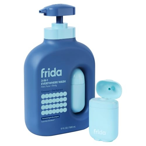 Frida for Kids 3-in-1 Hair Face & Body Wash for Kids, 17 oz | Hypoallergenic 3-in-1 wash with aloe and oat gently cleans hair, face and body without over-drying skin or hair. | Amazon (US)