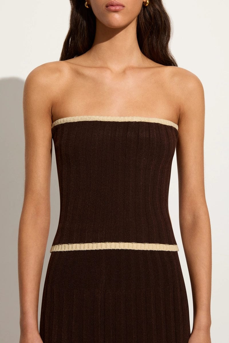 Albarella Knit Top Coffee | Faithfull (AU)