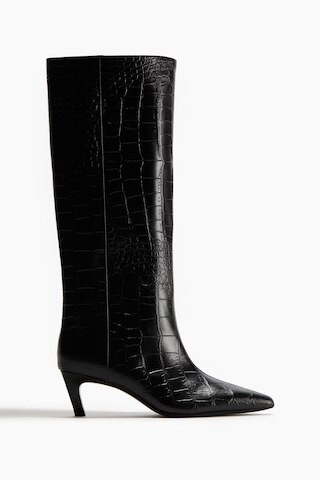 Knee-high leather boots | H&M (UK, MY, IN, SG, PH, TW, HK)