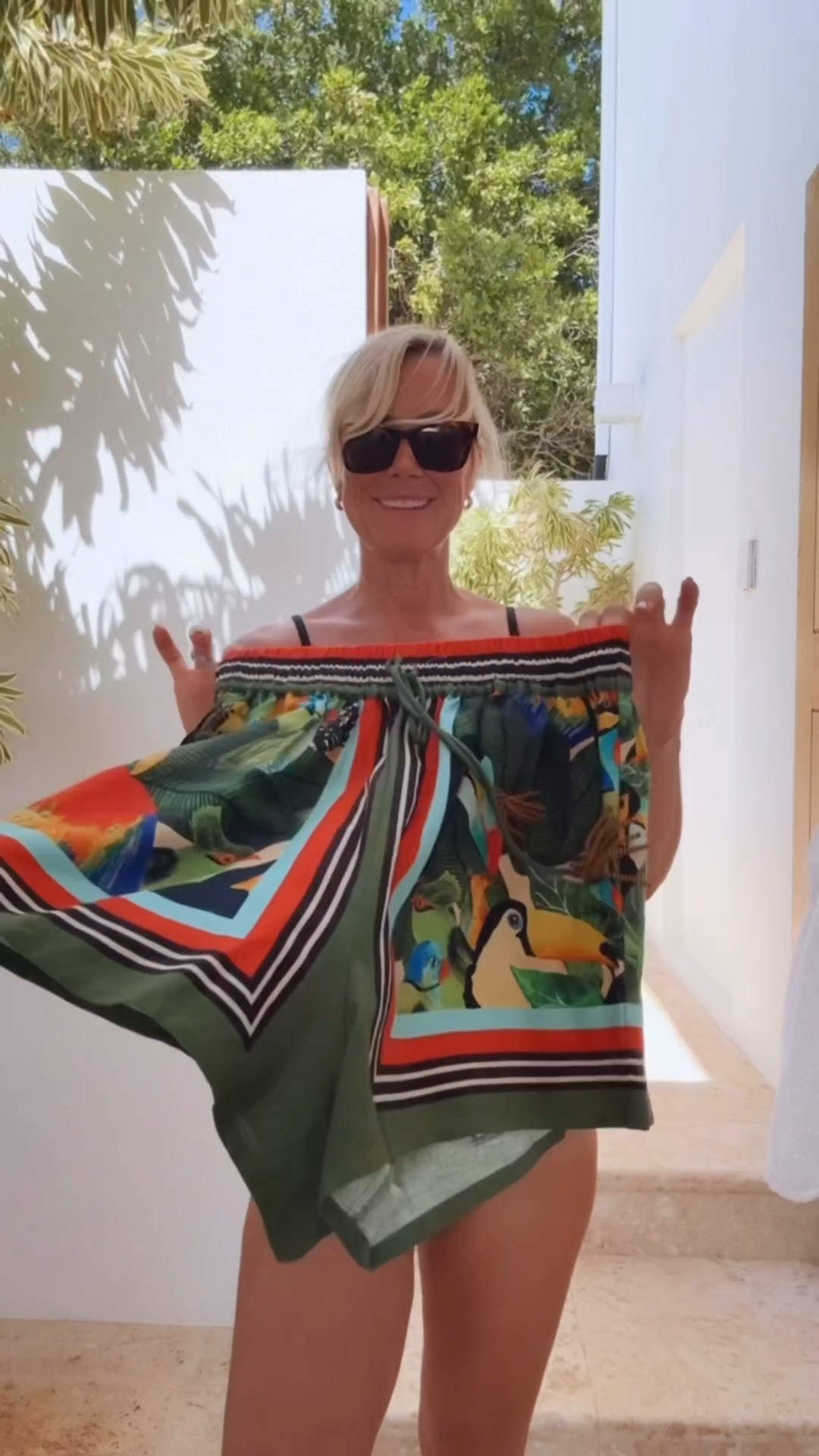 Easy swim look to throw together with these adorable Farm Rio shorts!￼

Shirt: small (size up)
Shorts: small (size up)
Suit: small 


#LTKOver40 #LTKTravel #LTKSwim