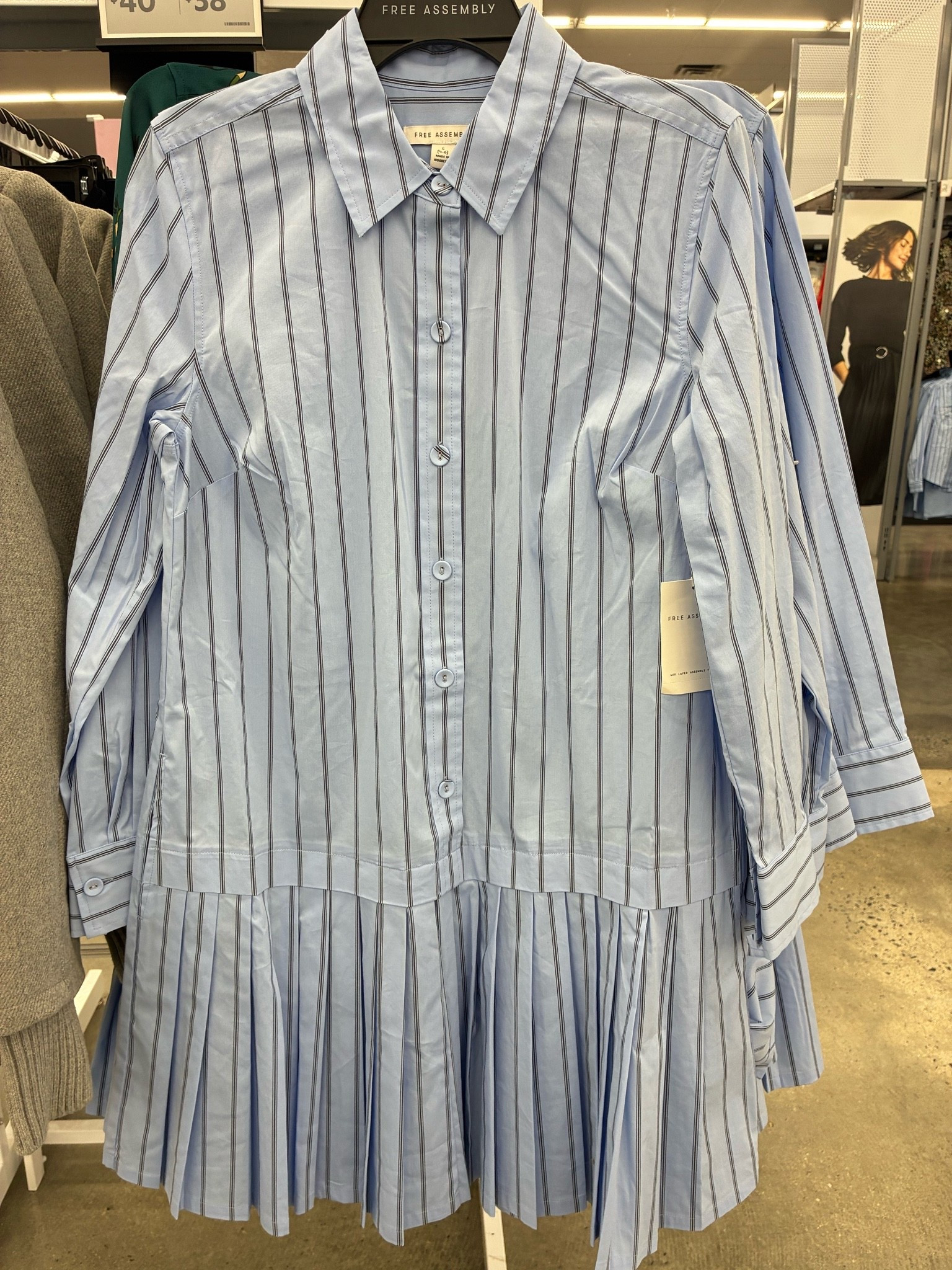 I am loving this new take on the shirt dress! Love the pleating!

#LTKdayinmylife #LTKSeasonal