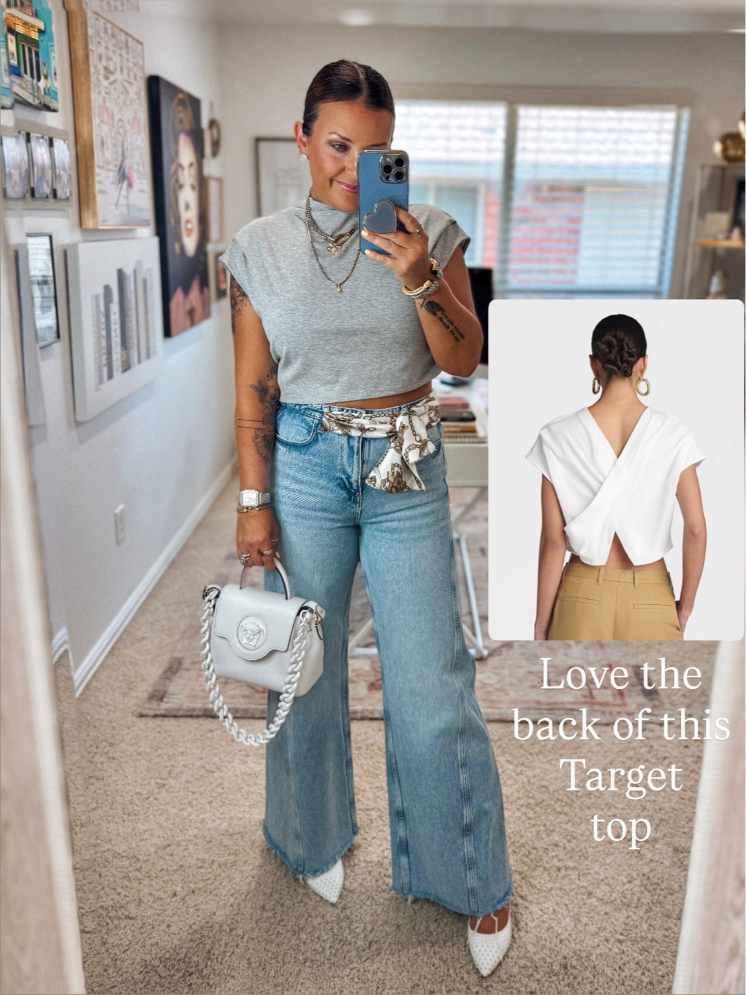 Recent date night look 🤍 dressed this simple target top up with old faves from my closet

#LTKootd #LTKOver40