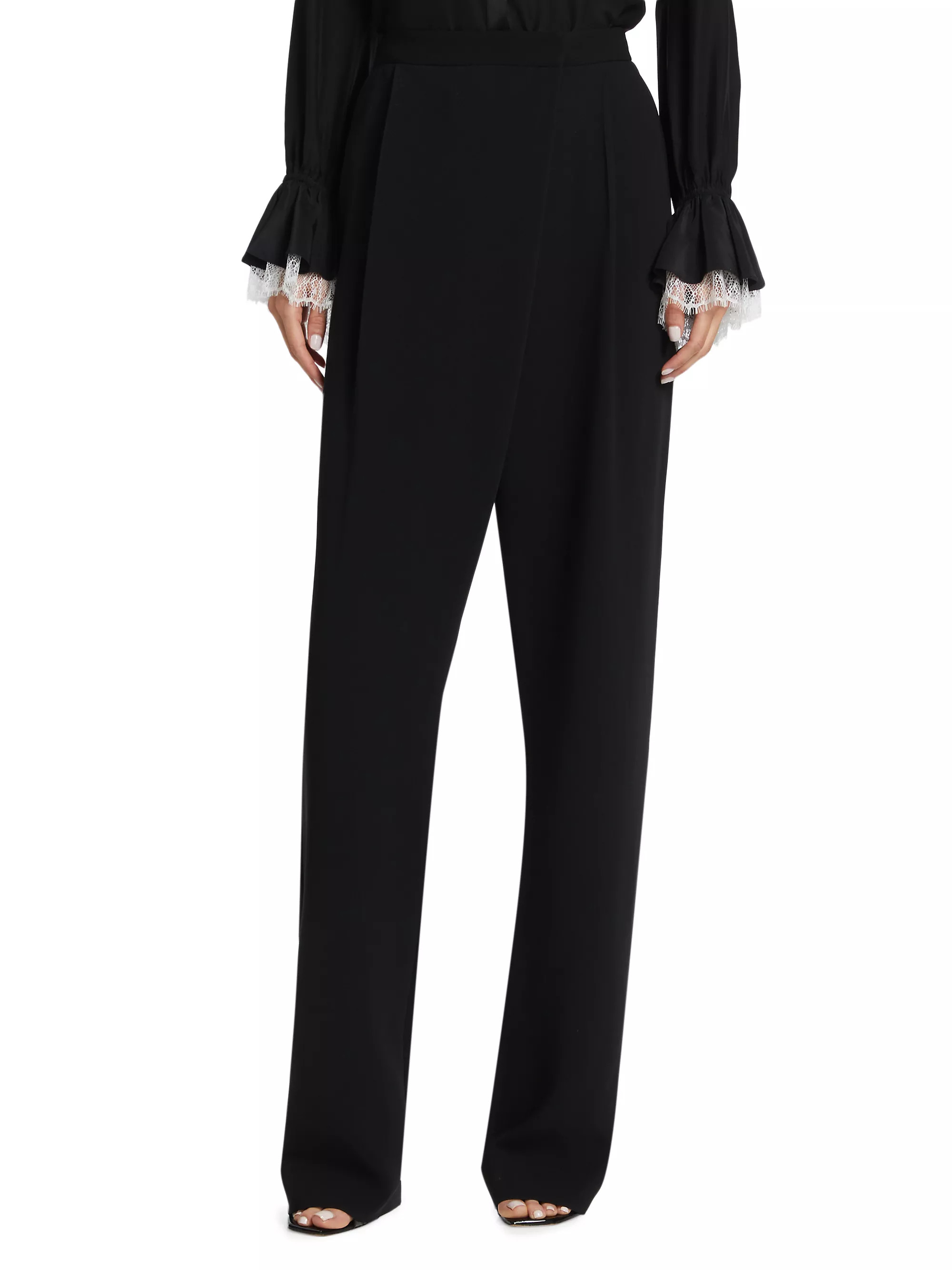 Cinq à SeptJuliet Wrap-Front Straight-Leg Trousers | Saks Fifth Avenue