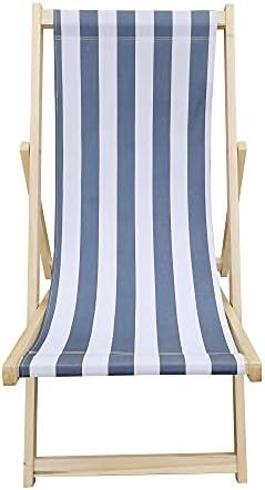 Outdoor Wooden Patio Beach Sling Chair - Adjustable Folding Lightweight Outdoor Garden Lawn Pool ... | Amazon (US)