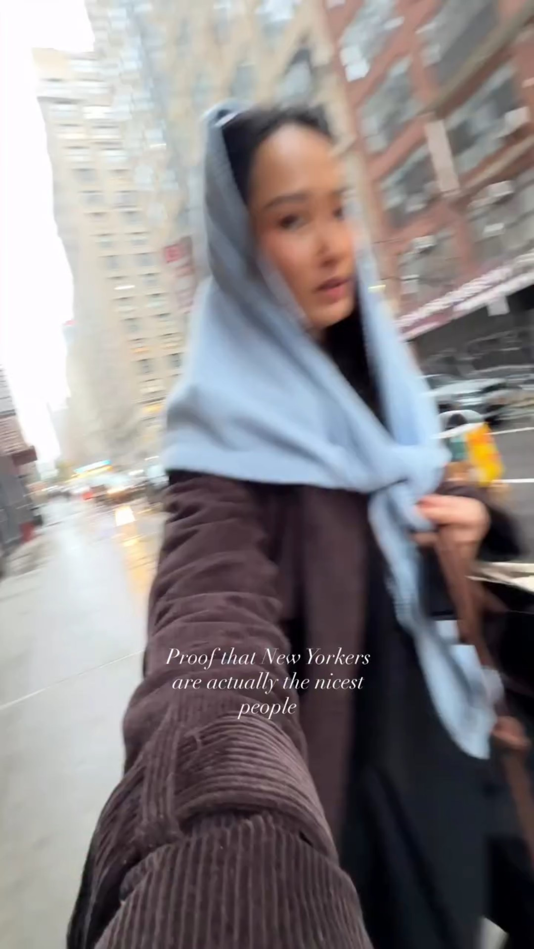 I just picked up the biggest dog poop in the rain, my shopping bag ripped, I was feeling so frazzled and she made my day. Girls giving girls compliments on the streets is a daily occurrence in New York City. 🫶🏼