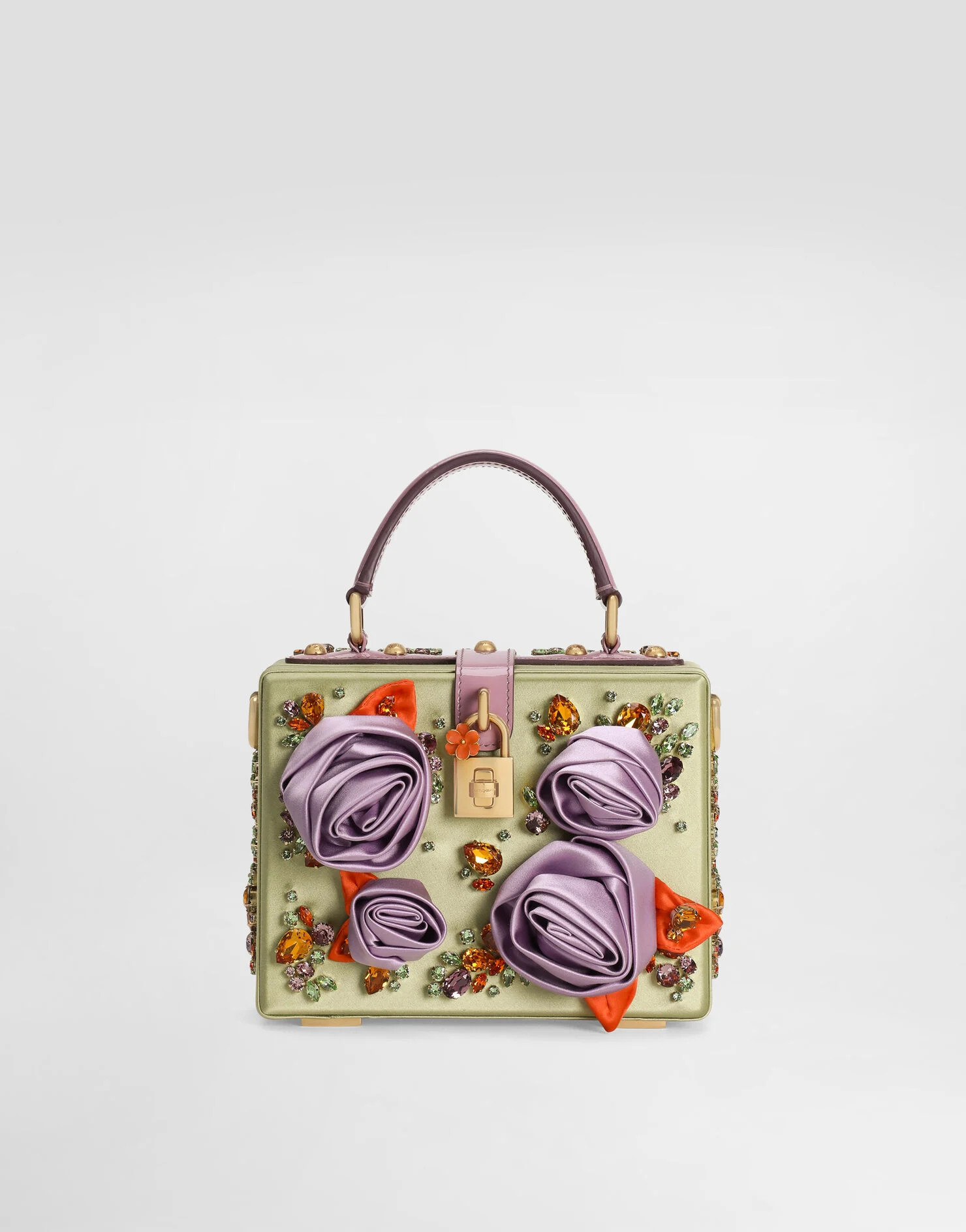 Dolce Box satin and patent leather handbag | Dolce & Gabbana US
