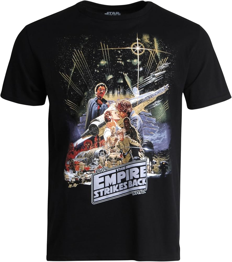 STAR WARS Men's T-Shirt - Empire Strikes Back Classic Jedi Rebel T-Shirt - Vintage Graphic Tee fo... | Amazon (US)