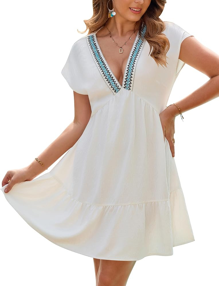 BMJL Womens Swimsuit Coverup Beach Holiday Dress Vacation Outfits Cruise Swimwear Midi Bathing Su... | Amazon (US)