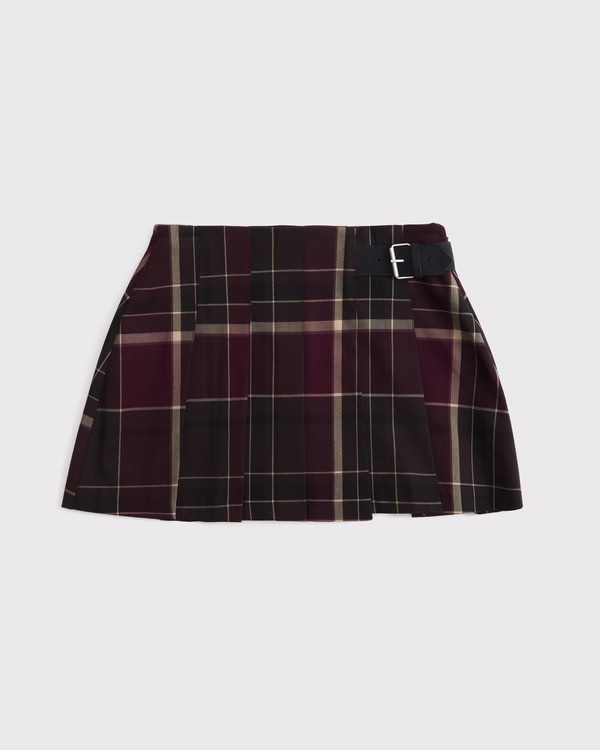 Women's High Rise Pleated Belted Skort | Women's Bottoms | Abercrombie.com | Abercrombie & Fitch (UK)
