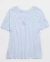 Aerie Oversized V-Neck Boyfriend T-Shirt | American Eagle Outfitters (US & CA)