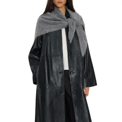 Reformation Emma Baby Alpaca Blend Triangle Scarf in Thunder at Nordstrom | Nordstrom