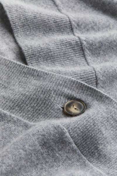 Fine-knit Cashmere Cardigan - Gray melange - Ladies | H&M US | H&M (US + CA)