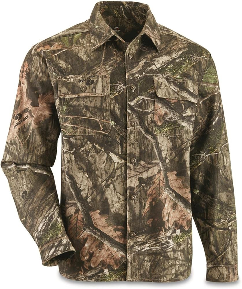 Guide Gear Camo Shirts for Men, Button Up Shirts Long Sleeve Camouflage for Hunting | Amazon (US)