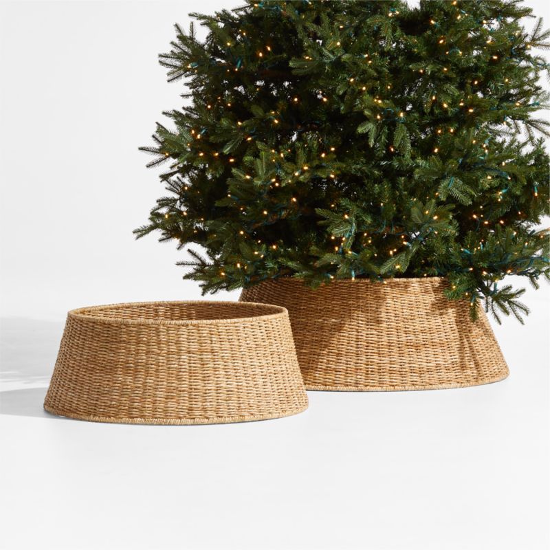 Woven Christmas Tree Collars | Crate and Barrel | Crate & Barrel