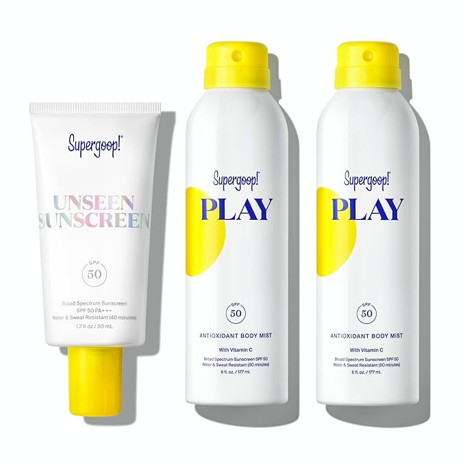Supergoop! Unseen Sunscreen SPF 50 Invisible Sun Protection for Face (1.7 fl oz) + PLAY Antioxida... | Amazon (US)