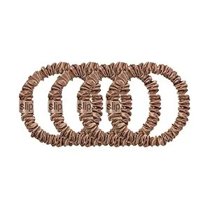 Slip Silk Skinny Scrunchies - Light Brown - 100% Pure 22 Momme Mulberry Silk Scrunchies for Women... | Amazon (US)