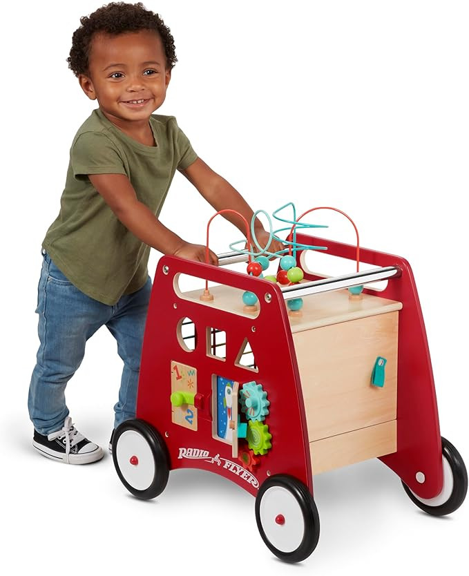 Radio Flyer Deluxe Push & Play Cube Walker, Walker Toy for Ages 1-3 | Amazon (US)
