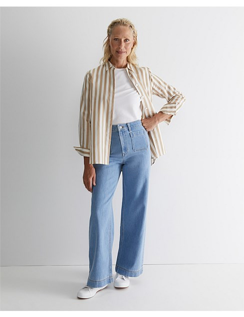 Nili Wide Leg Denim Jean | David Jones (Australia & New Zealand)