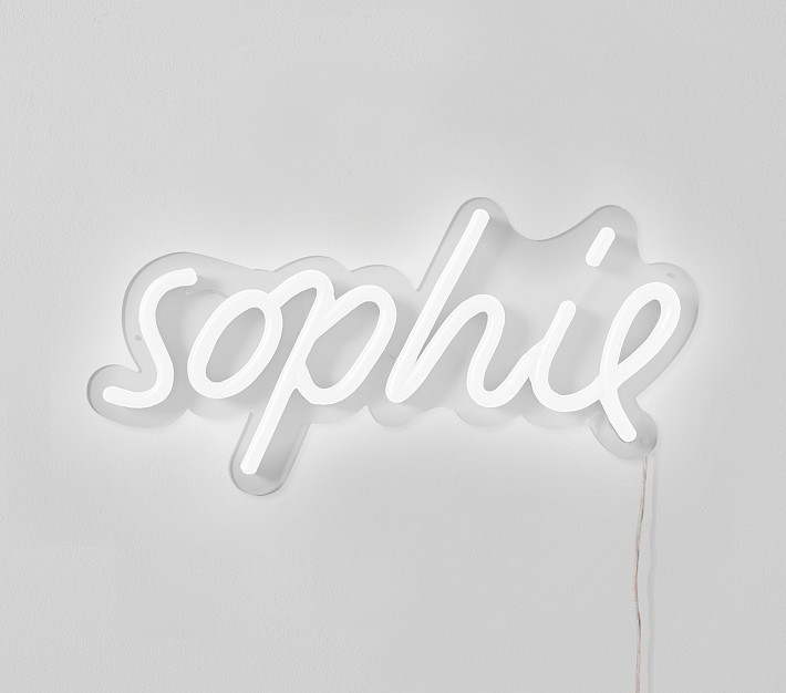 Brite Lite Tribe Personalized Flow Neon LED Wall Light | Pottery Barn Kids