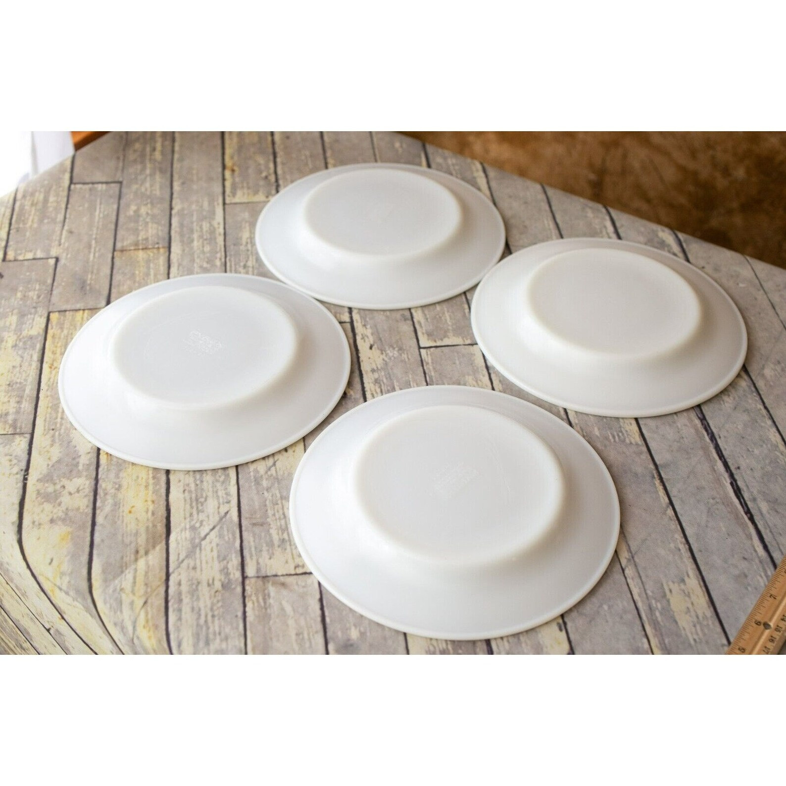 PYREX Tableware by Corning Milk Glass 9 Plates Red Burgundy Stripes-set of 4 - Etsy | Etsy (US)