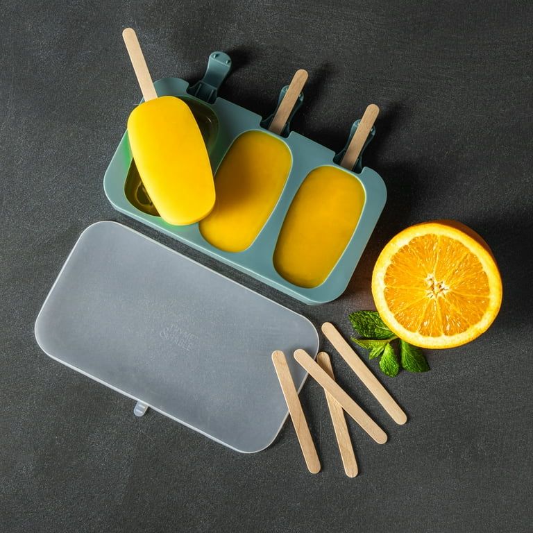 Thyme & Table Silicone Popsicle Mold with Wooden Sticks - Walmart.com | Walmart (US)