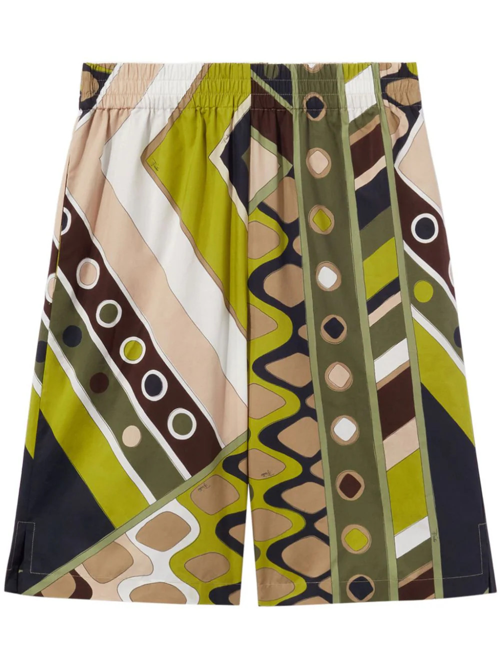 PUCCI Vivara-print cotton shorts - Green | Farfetch Global