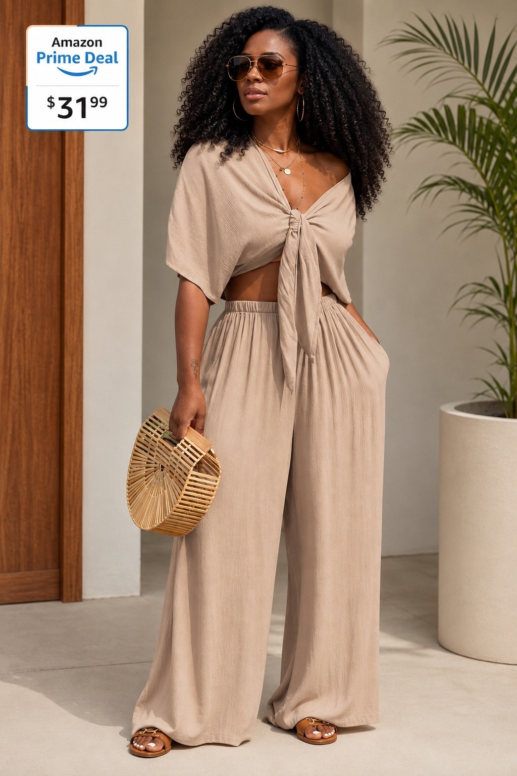 AMAZON PRIME DEAL ✨  This Amazon two-piece set is giving effortless rich auntie energy—flowy, comfortable, and perfect for brunch, vacation, or a coffee run with the girls. The fit is relaxed, the fabric drapes beautifully, and at this Prime Day price?! Immediate add to cart. 🤎
Tap to shop this look and save it for later! 

#AmazonFashion #NeutralStyle #VacationStyle #RichAuntieVibes #FashionOver50

#LTKootd #LTKSaleAlert #LTKMidsize