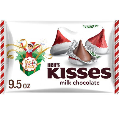 HERSHEY'S KISSES Christmas Chocolate Elf on the Shelf Laydown Bag - 9.5oz | Target