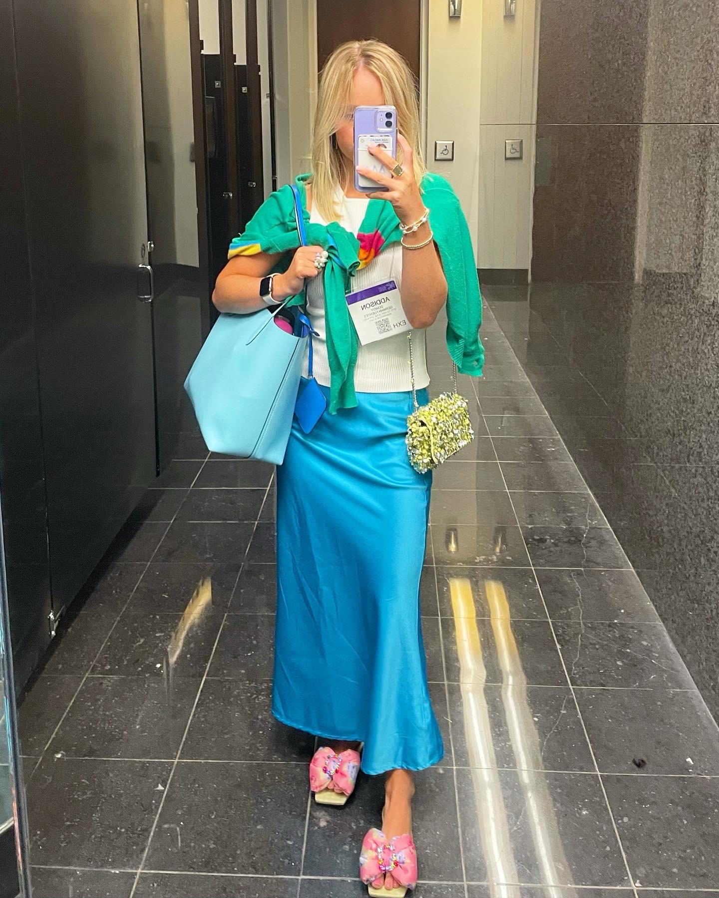 Work fits! Mini purse is from Zara, skirt & sweater is from a pant store, tank & white jeans are from Zara!!  

#LTKworkwear