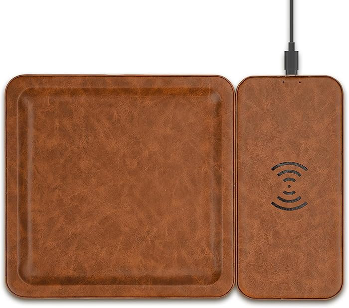 Gifts for Men Dad Husband from Daughter Son Wife, PU Leather Wireless Charging Station and Valet ... | Amazon (US)