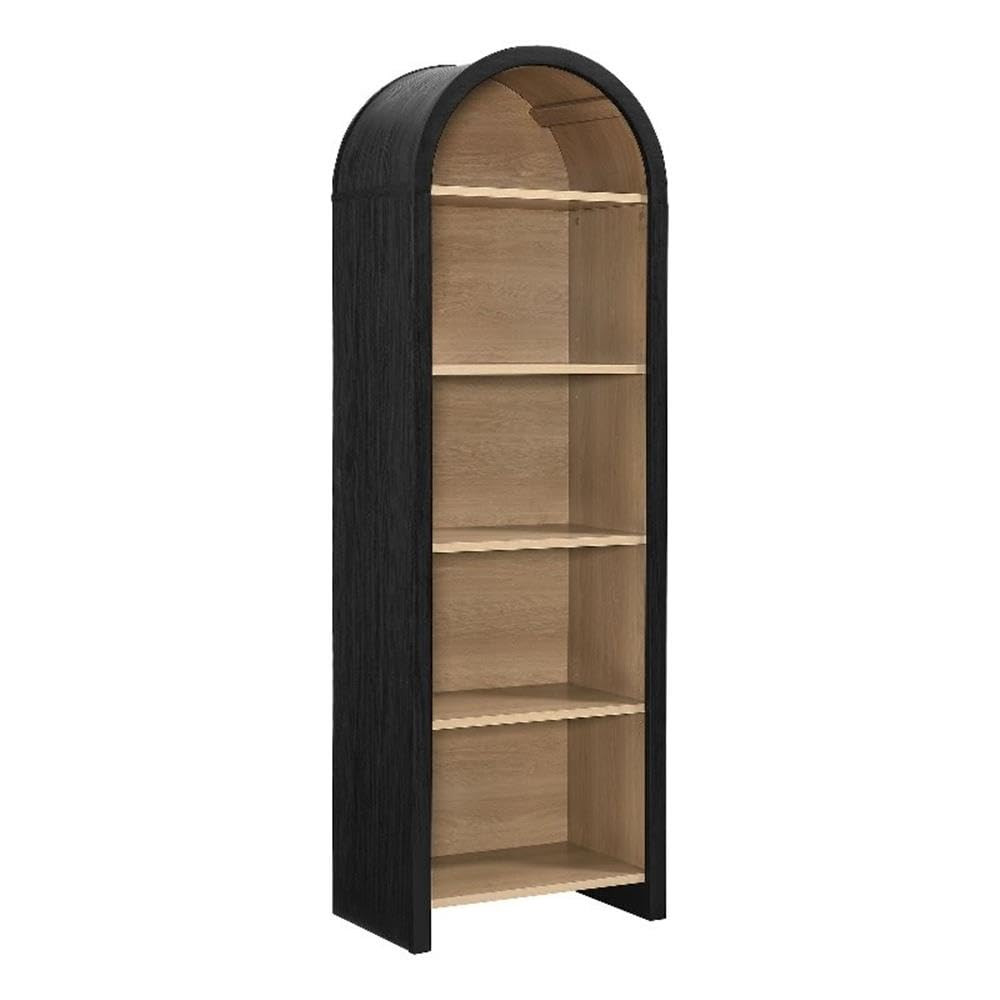 Modway Evie Modern Arched Narrow Bookcase in Black - 71 Inch Open Shelf Display Cabinet - Stylish... | Amazon (US)