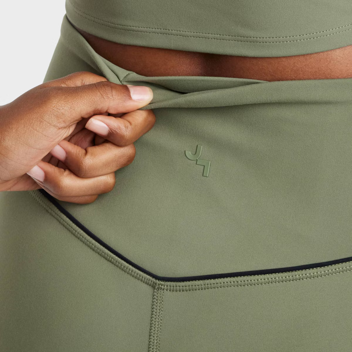 Women's High Rise Tipped 7/8 Leggings - JoyLab™ Olive Green M | Target