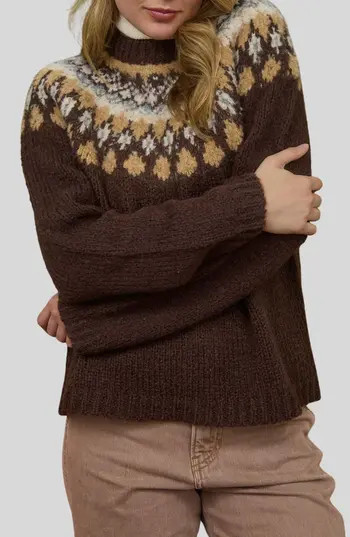 Blu Pepper Fair Isle Sweater in Brown Multi at Nordstrom Rack, Size Large | Nordstrom Rack