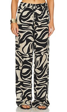 Enza Costa Resort Pant in Abstract Tropical Cupro from Revolve.com | Revolve Clothing (Global)