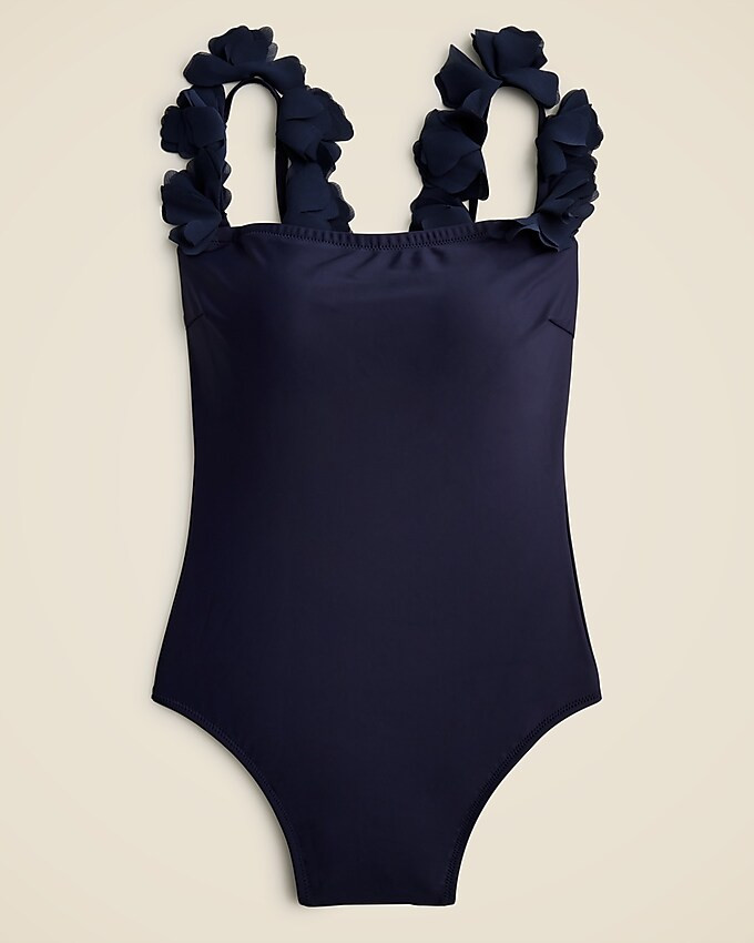 Flower-strap one-piece swimsuit | J. Crew US