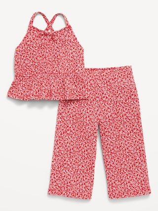 Printed Sleeveless Top and Pants Set for Toddler Girls | Old Navy (US)