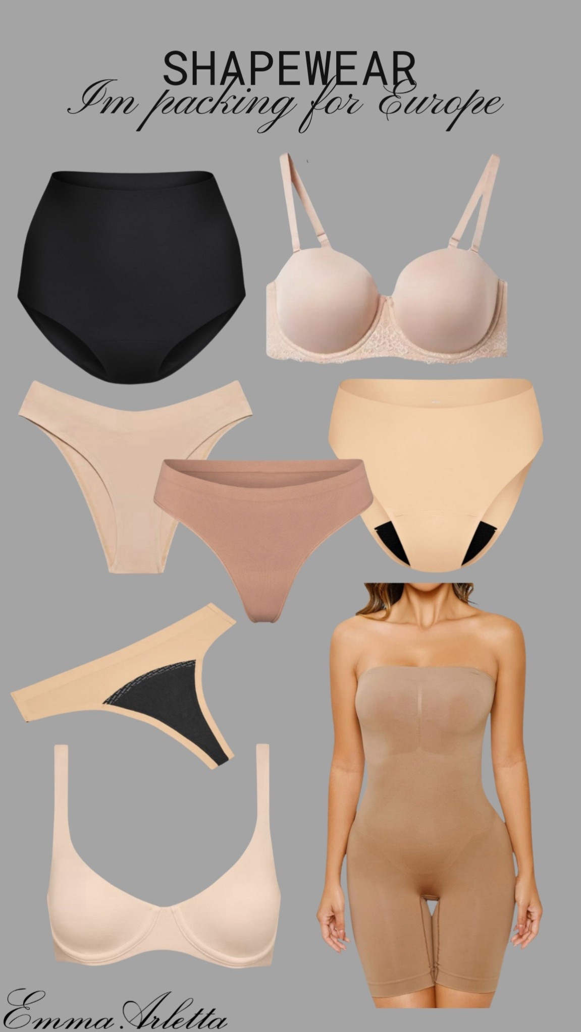 Shapewear I’m packing for Europe 🫶🏼 

Shapewear, bra, underwear, strapless bra, undergarments 

#LTKMidsize #LTKStyleTip #LTKPlusSize