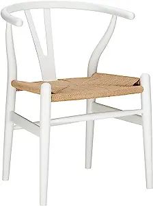 POLY & BARK Weave Dining Chair, Single, White | Amazon (US)