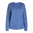 Time and Tru Women's Crewneck Sweatshirt with High-Low Hem, Sizes XS -4X | Walmart (US)