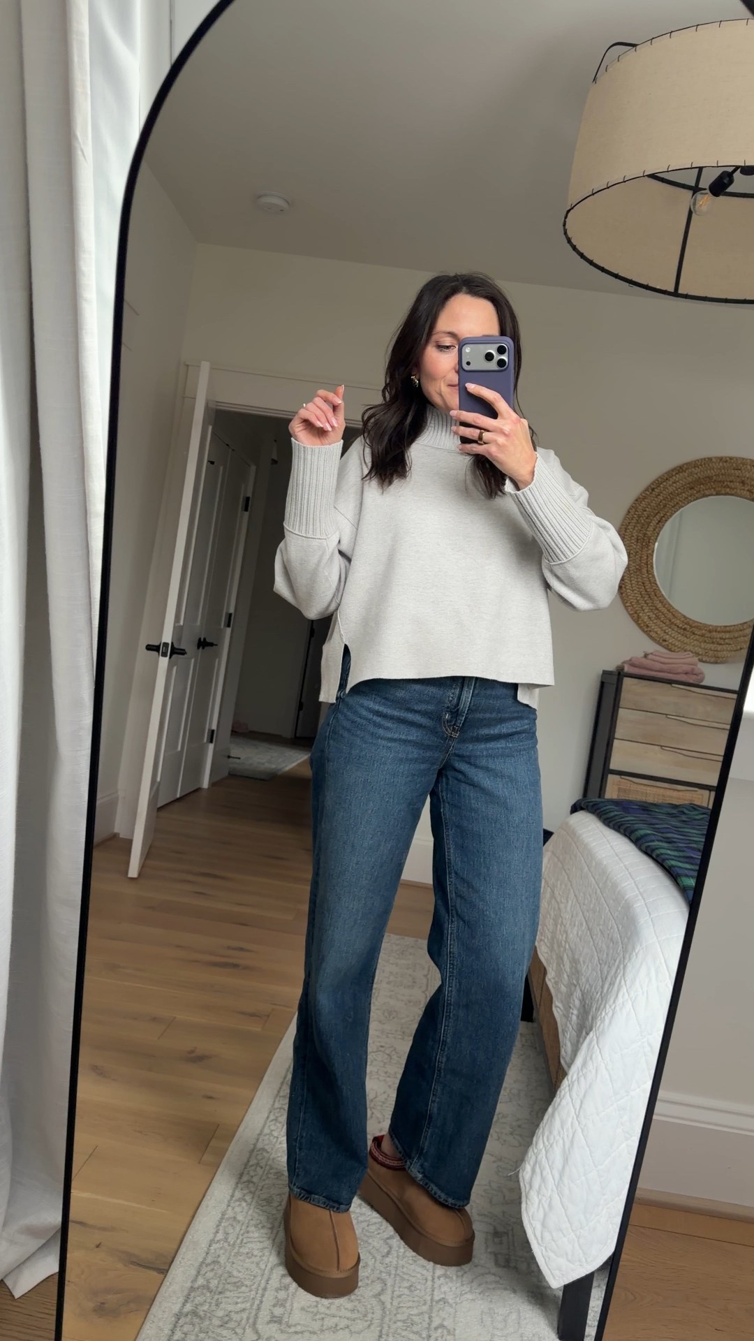 Causal outfit of the day. Old Navy jeans and Anthro turtleneck. Plus slippers that look like Uggs!

#LTKootd #LTKFindsUnder50 #LTKSeasonal