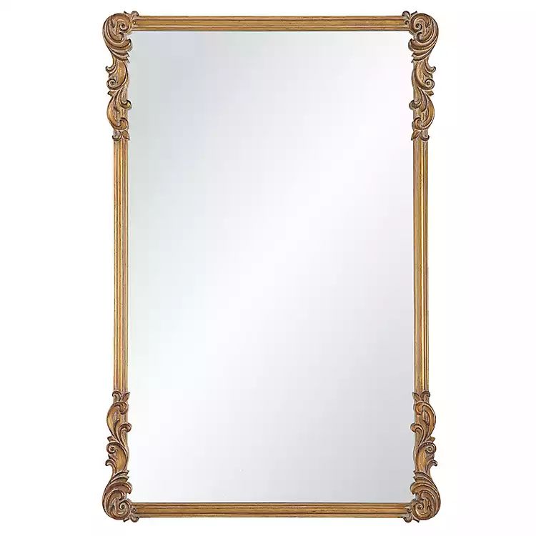 Antique Gold Vintage Rectangular Wall Mirror | Kirkland's Home