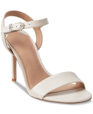 Lauren Ralph Lauren Women's Gwen Ankle-Strap Dress Sandals - Platinum | Macy's