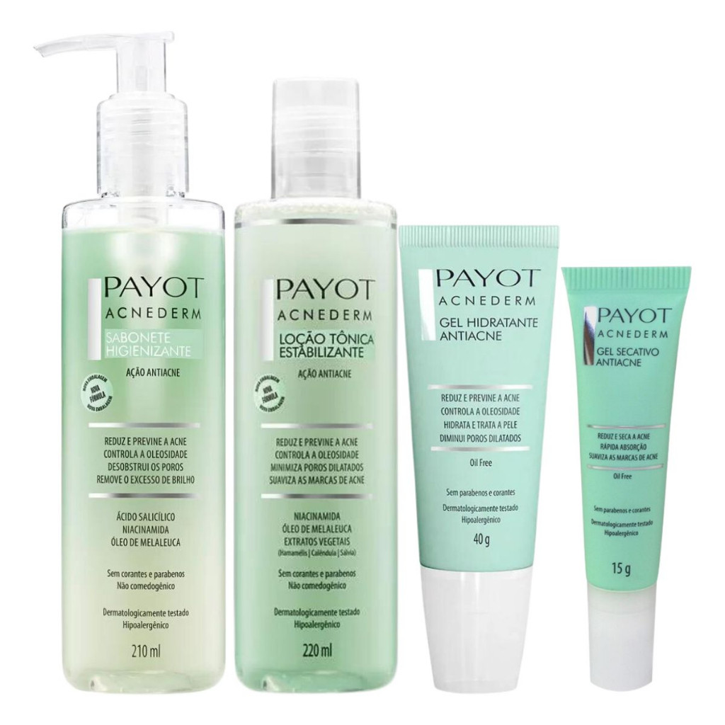KIT PAYOT ACNEDERM ANTIACNE C/4 | Shopee (BR)